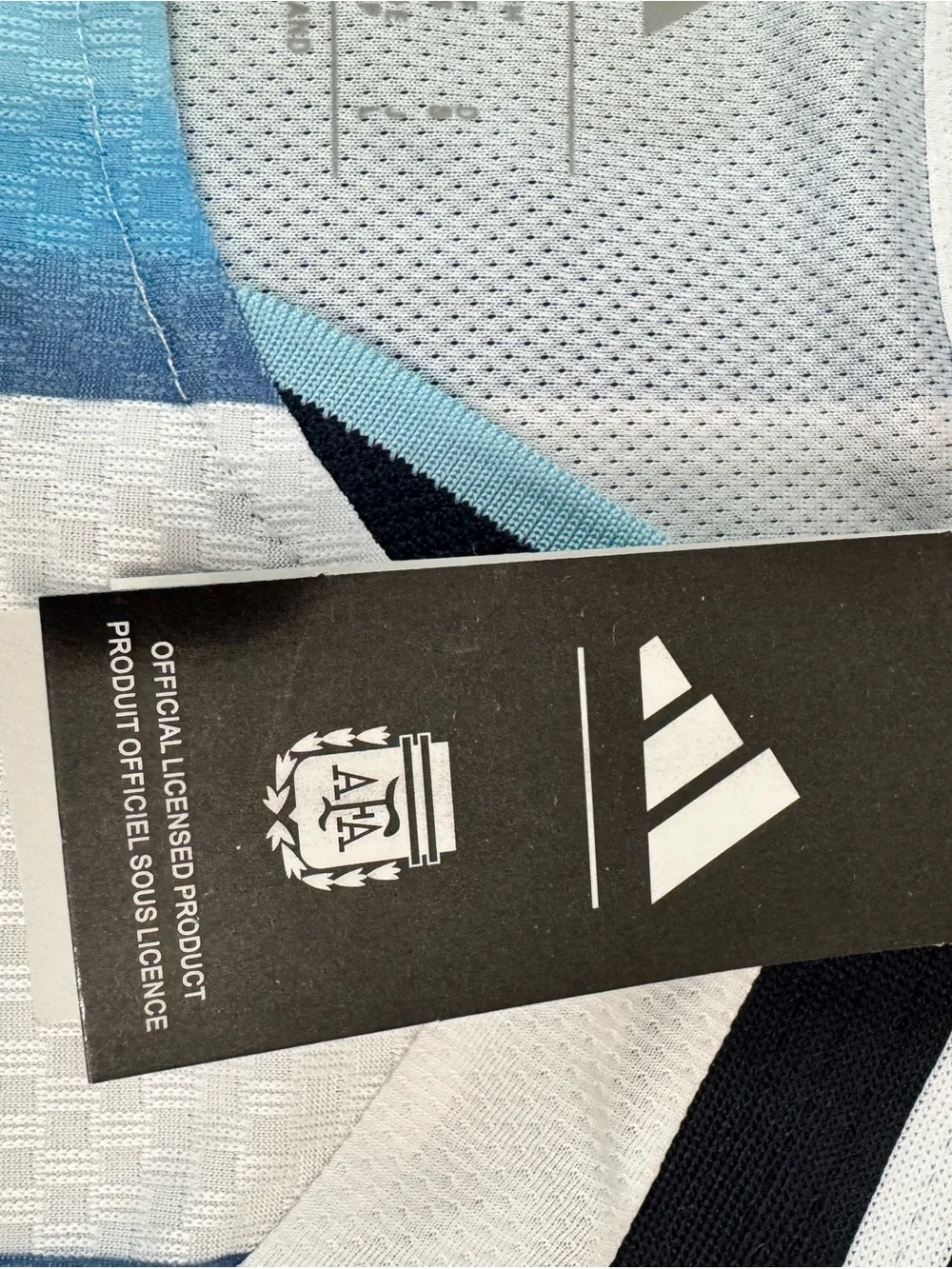 Argentina Stripe Soccer Jersey - Light Blue and White